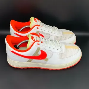 Nike Air Force 1 '07 Low White Crimson Shoes CI0060-102 Men's Sz 12