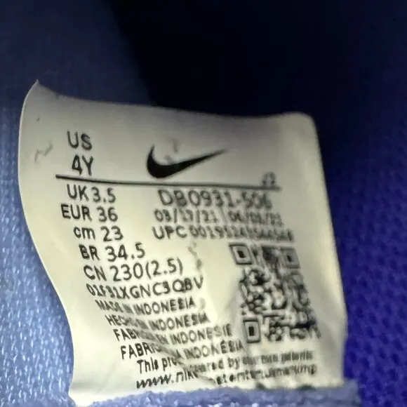 Nike Jr. Mercurial Superfly 8 Academy KM IC Youth Size 4Y Model: DB0931-506