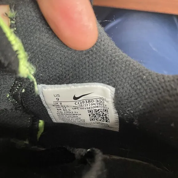Nike Lebron Witness 5 Grinch Lime Glow Black Men's Basketball Sz 9 - CQ9380-300