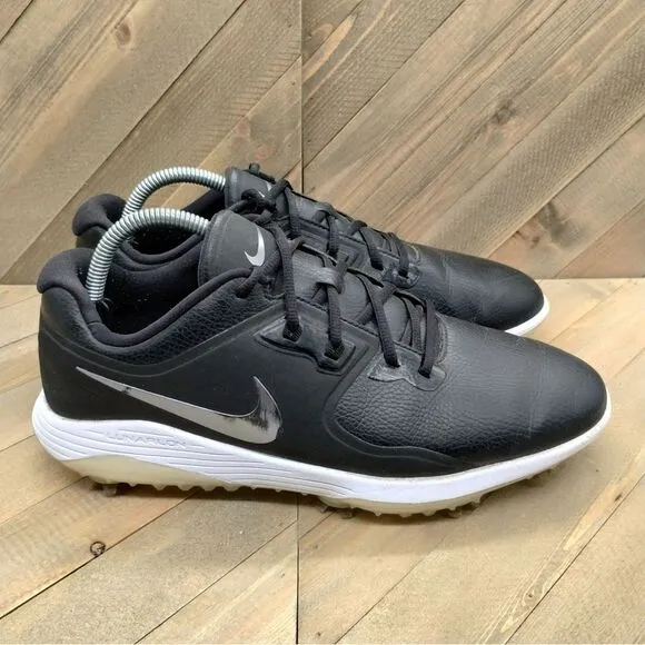 Nike Vapor Pro Golf Shoes Mens Size 11 Black Silver Cleats Outdoor Sports Spikes