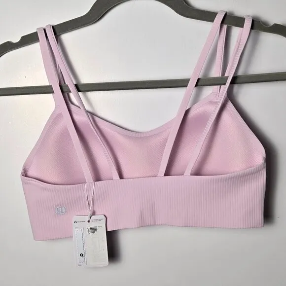 NWT Like a Cloud Ribbed Bra *Light Support, B/C Cup - 6 Meadowsweet Pink