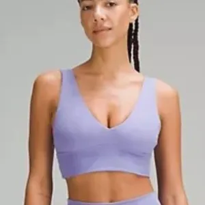 NWT Lululemon Align V-Neck Bra Light Support, C/D Cup - 12 Dark Lavender