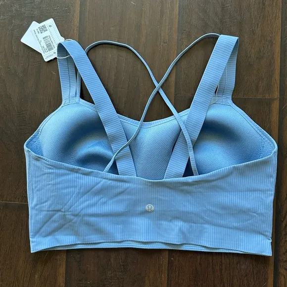 NWT Lululemon Like a Cloud Ribbed Longline Bra *Light Support, D/DD Cup size 12