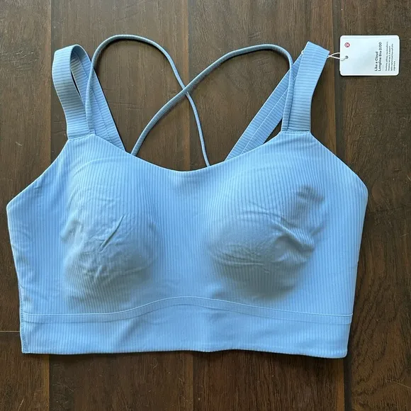 NWT Lululemon Like a Cloud Ribbed Longline Bra *Light Support, D/DD Cup size 12