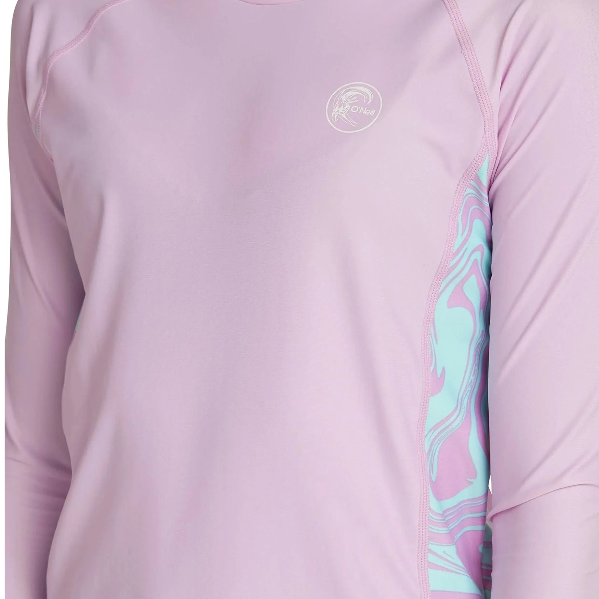 O'NEILL GIRLS UV LS RASH TEE PINK PURPLE