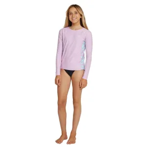 O'NEILL GIRLS UV LS RASH TEE PINK PURPLE