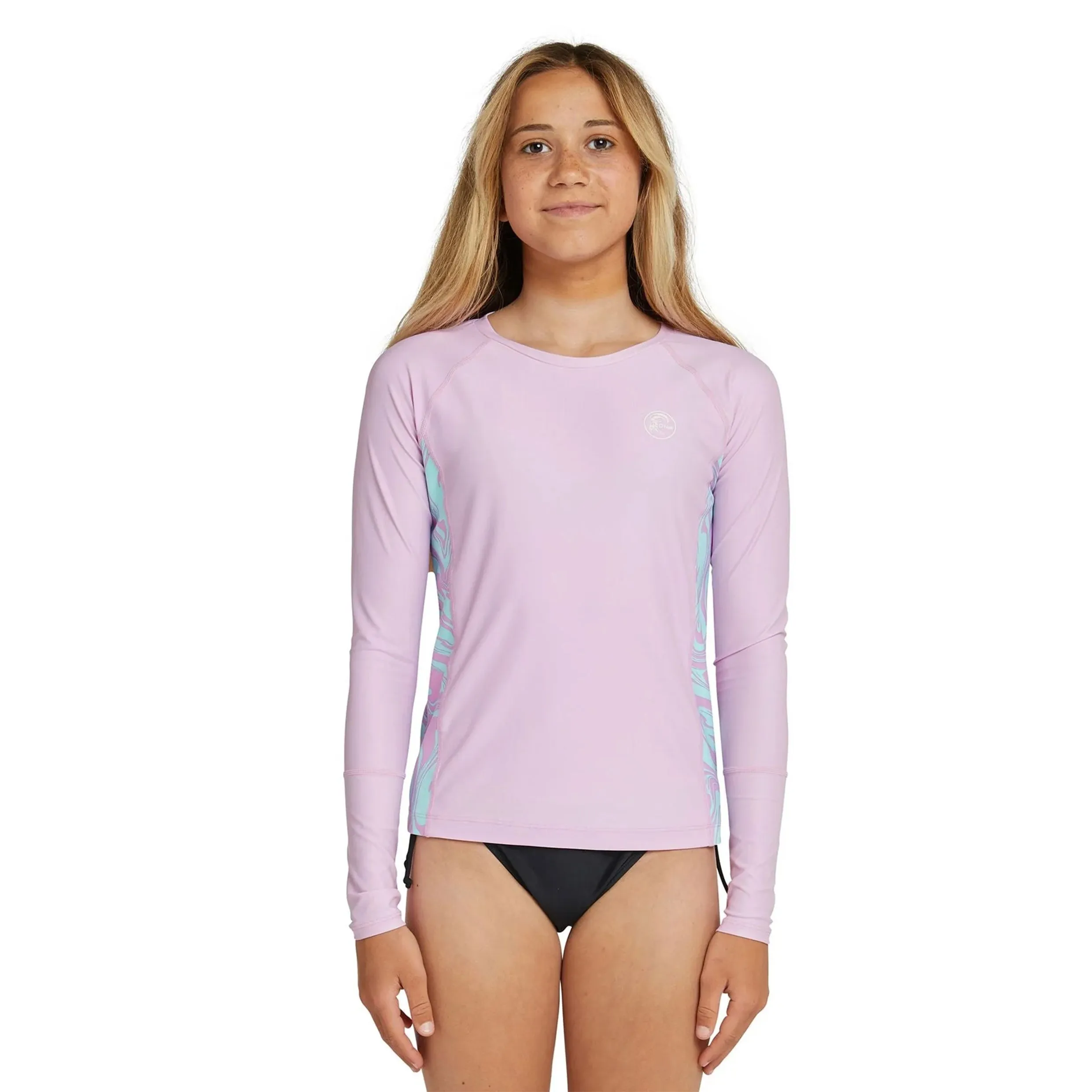 O'NEILL GIRLS UV LS RASH TEE PINK PURPLE