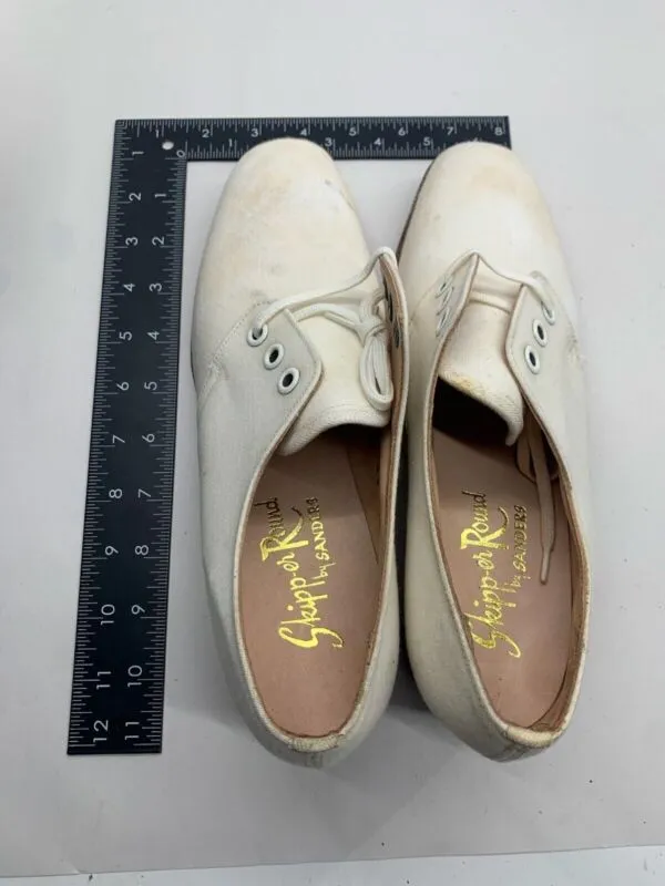 Original WW2 British Army Women's White Summer Shoes - ATS WAAF - Size 250s