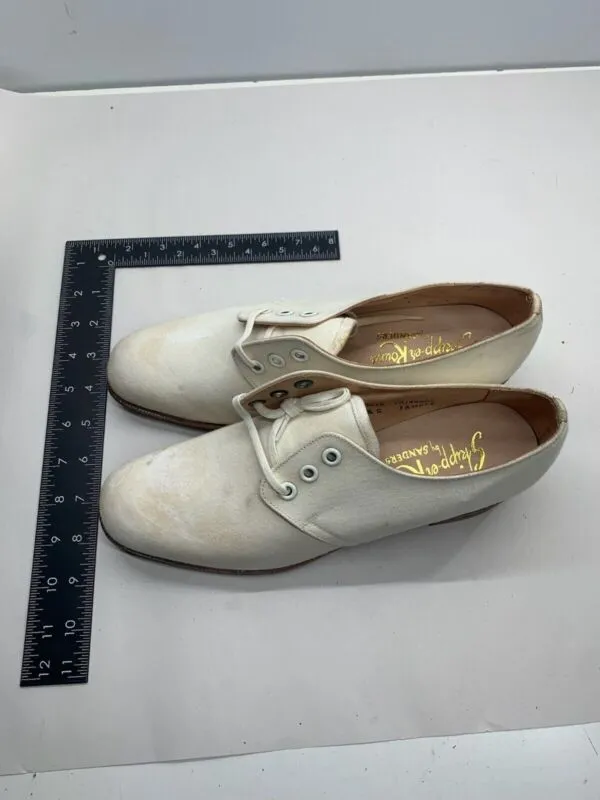 Original WW2 British Army Women's White Summer Shoes - ATS WAAF - Size 250s
