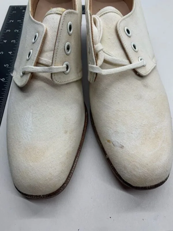 Original WW2 British Army Women's White Summer Shoes - ATS WAAF - Size 250s