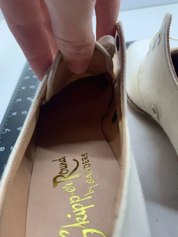 Original WW2 British Army Women's White Summer Shoes - ATS WAAF - Size 250s