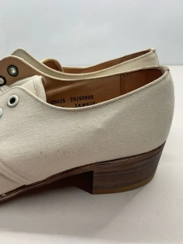 Original WW2 British Army Women's White Summer Shoes - ATS WAAF - Size 250s