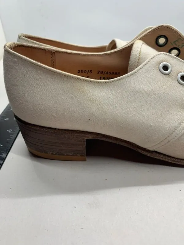 Original WW2 British Army Women's White Summer Shoes - ATS WAAF - Size 250s