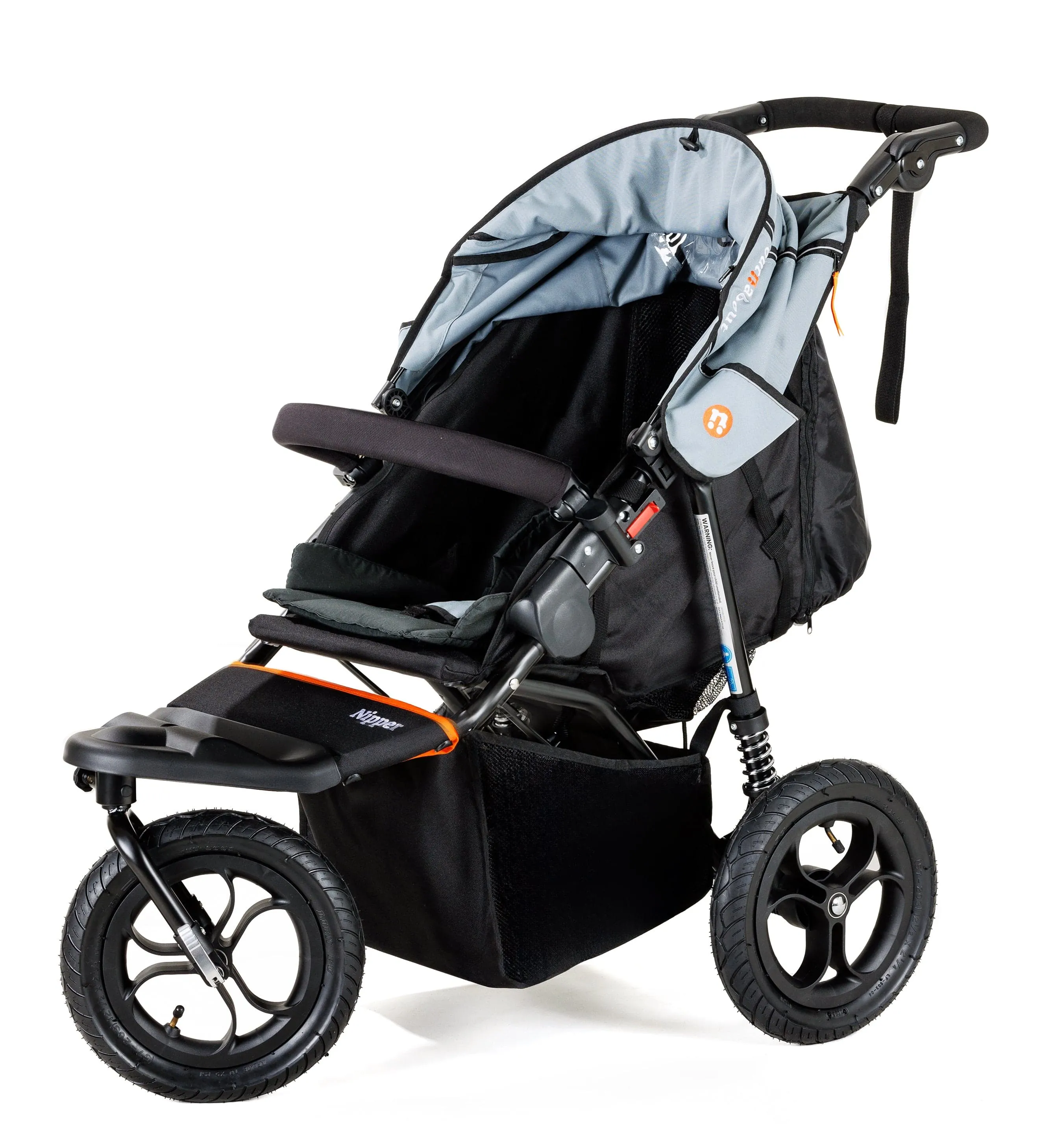 Out n About Nipper V5 Single Pushchair with Footmuff - Rocksalt Grey