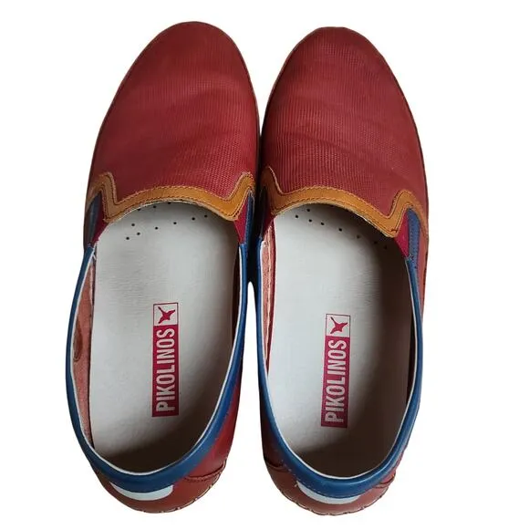 Pikolinos Red Leather Slip On Comfort Loafers Shoes Men's 11 11 1/2 US 45 EU