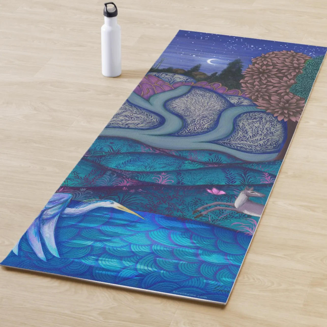 Pink Night Yoga Mat