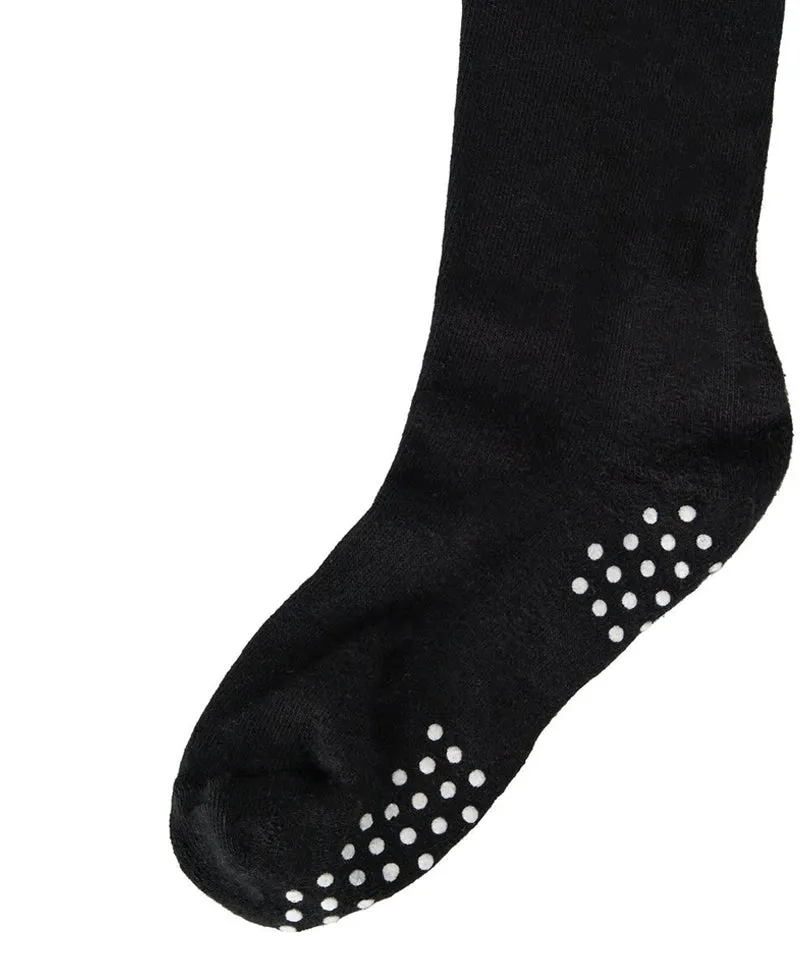POSHERD Stripe Non-Slip Cushion Knee Socks  - Black