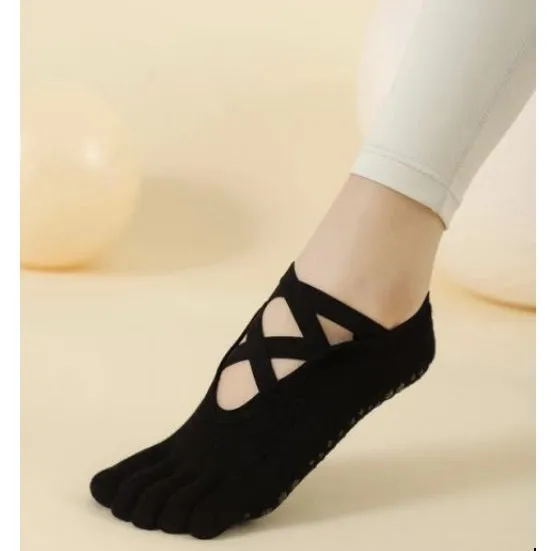 Premium Non Slip Yoga Socks - Black