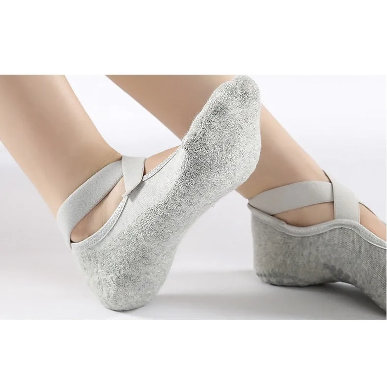 Premium Non Slip Yoga Socks - Light Grey
