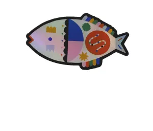 Rainbow Fish Holographic Sticker