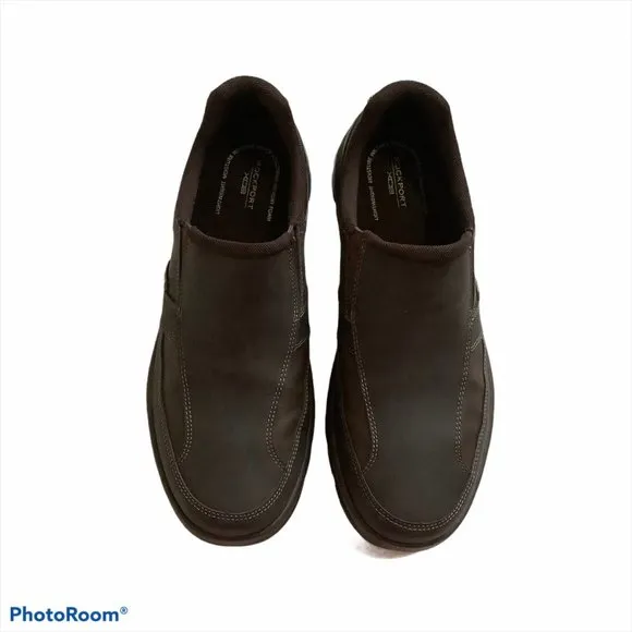 Rockport Men's Get Your Kicks Slip On Shoes Brown Size 8.5 W M79273