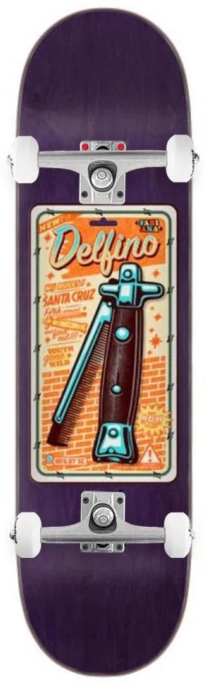 Santa Cruz Delfino Switchblade Combo Pro x Venom Custom Complete Skateboard - 8.25"