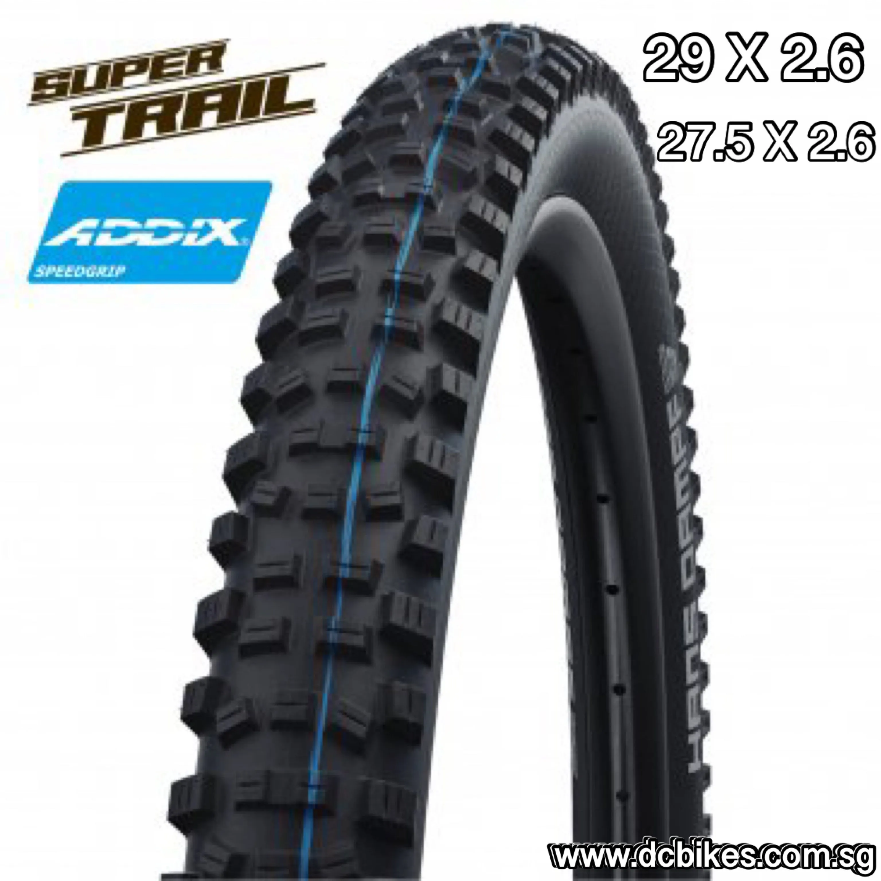 Schwalbe 27.5 | 29 X 2.6 Hans Dampf Super Trail ADDIX Boost   MTB Tubeless Folding Tyre (1 Tire)