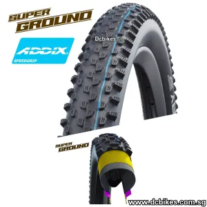 Schwalbe 27.5 X 2.25 Racing Ray Super Ground 650B Tubeless SpeedGrip Folding Tyres (1 Tire) 