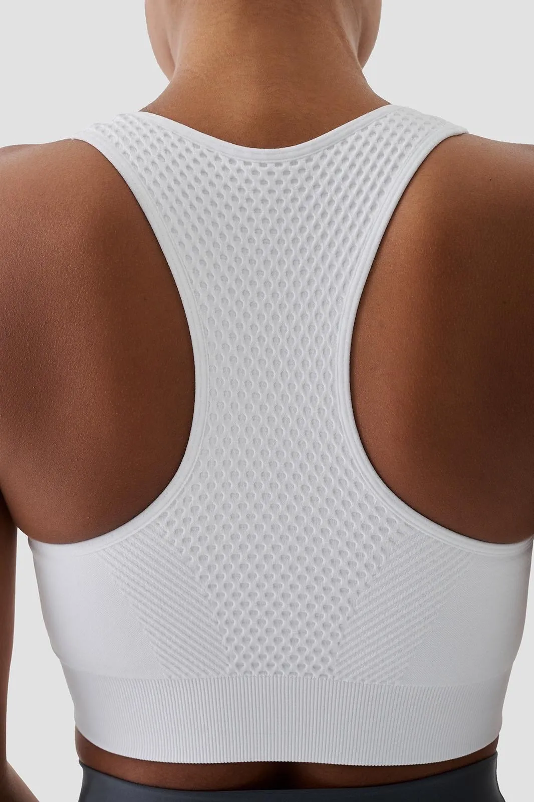 Seamless white bra