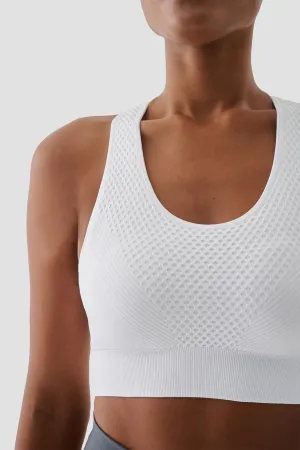 Seamless white bra