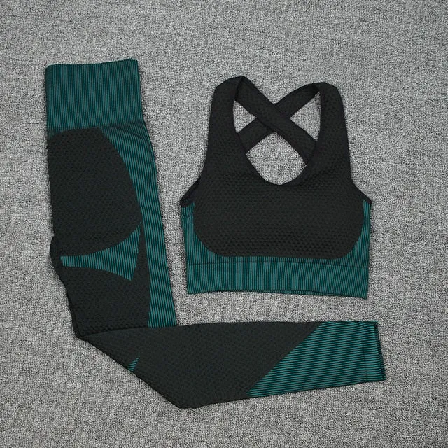 Seamless Women Yoga Sets Female Sport Gym Suits