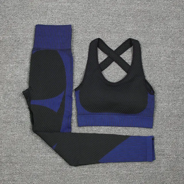 Seamless Women Yoga Sets Female Sport Gym Suits
