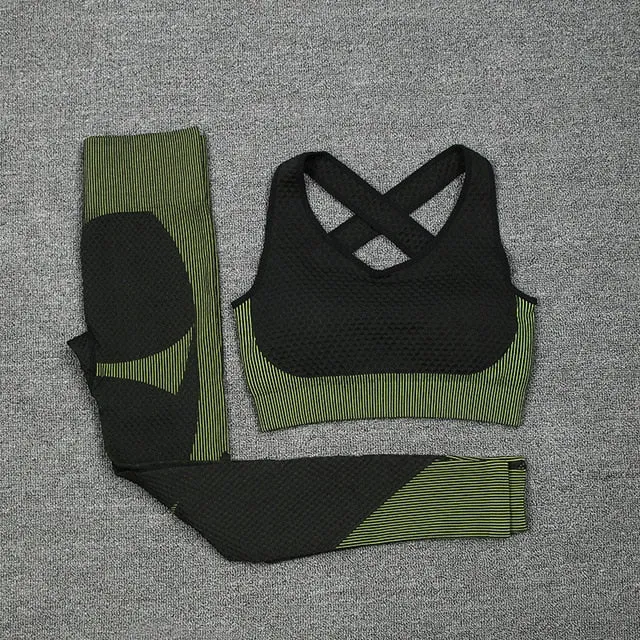 Seamless Women Yoga Sets Female Sport Gym Suits