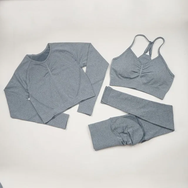Seamless Yoga Set Women Workout Sportswear Gym