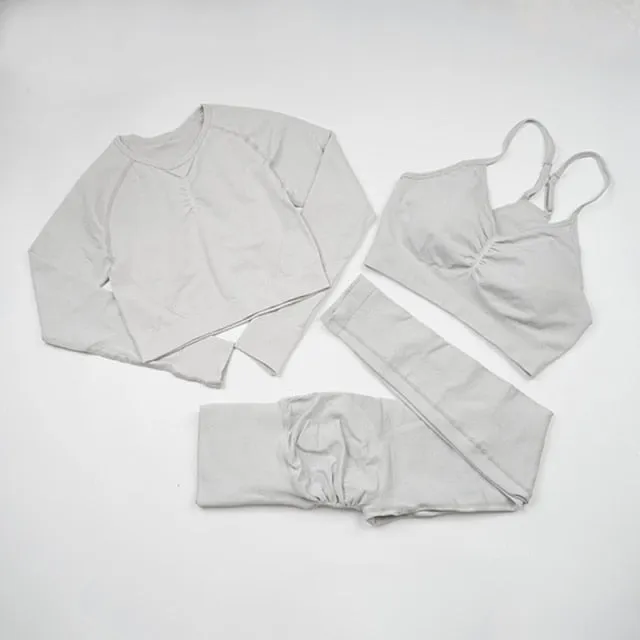 Seamless Yoga Set Women Workout Sportswear Gym