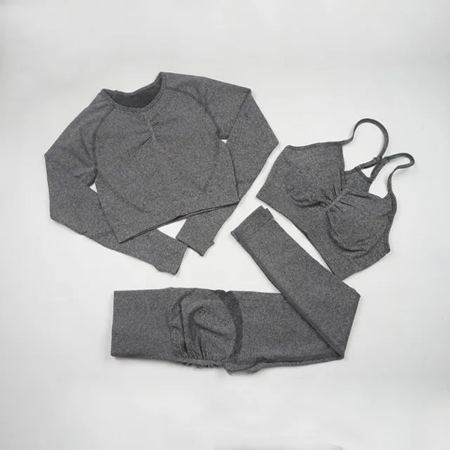 Seamless Yoga Set Women Workout Sportswear Gym
