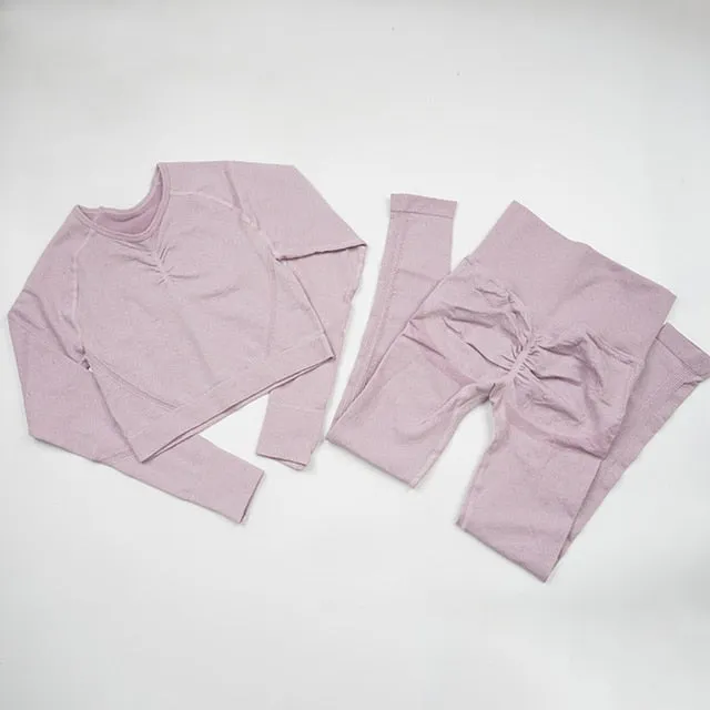 Seamless Yoga Set Women Workout Sportswear Gym