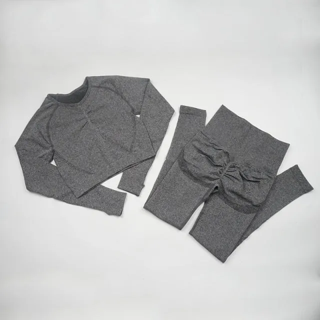 Seamless Yoga Set Women Workout Sportswear Gym