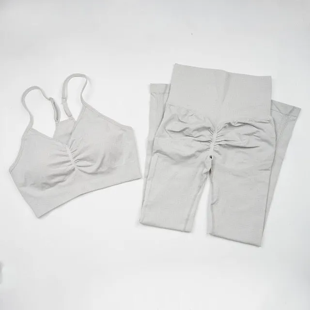 Seamless Yoga Set Women Workout Sportswear Gym