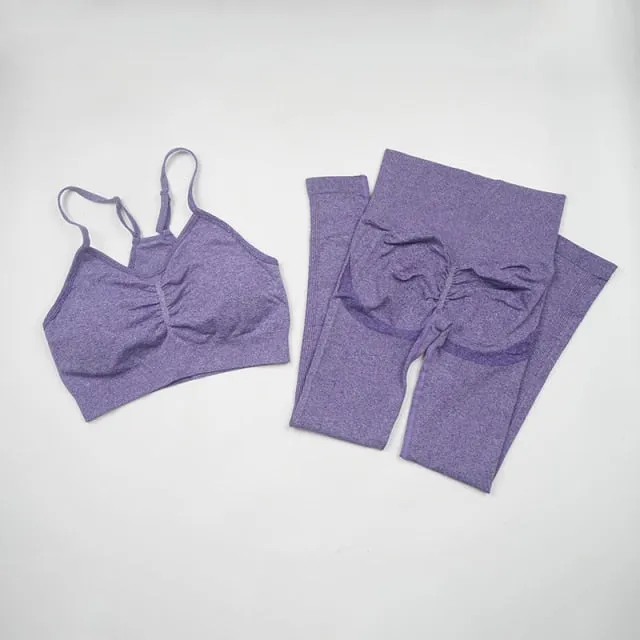Seamless Yoga Set Women Workout Sportswear Gym