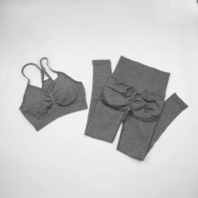 Seamless Yoga Set Women Workout Sportswear Gym