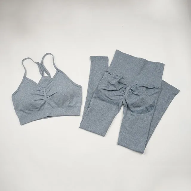 Seamless Yoga Set Women Workout Sportswear Gym