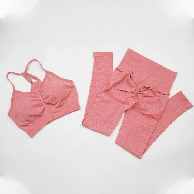 Seamless Yoga Set Women Workout Sportswear Gym