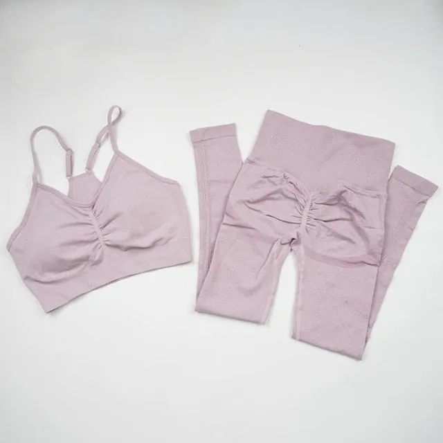 Seamless Yoga Set Women Workout Sportswear Gym