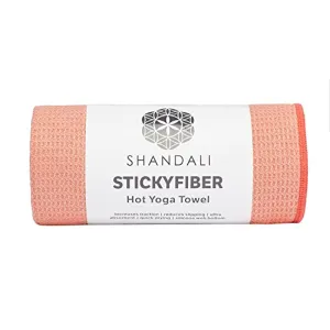 Shandali toalla de yoga caliente – toalla de yoga Stickyfiber – tamaño mate, microfibra, super absorbente, antideslizante, libre de lesiones, 24" x 72" – toalla de yoga Bikram – ejercicio, fitness, pilates, y equipo de yoga