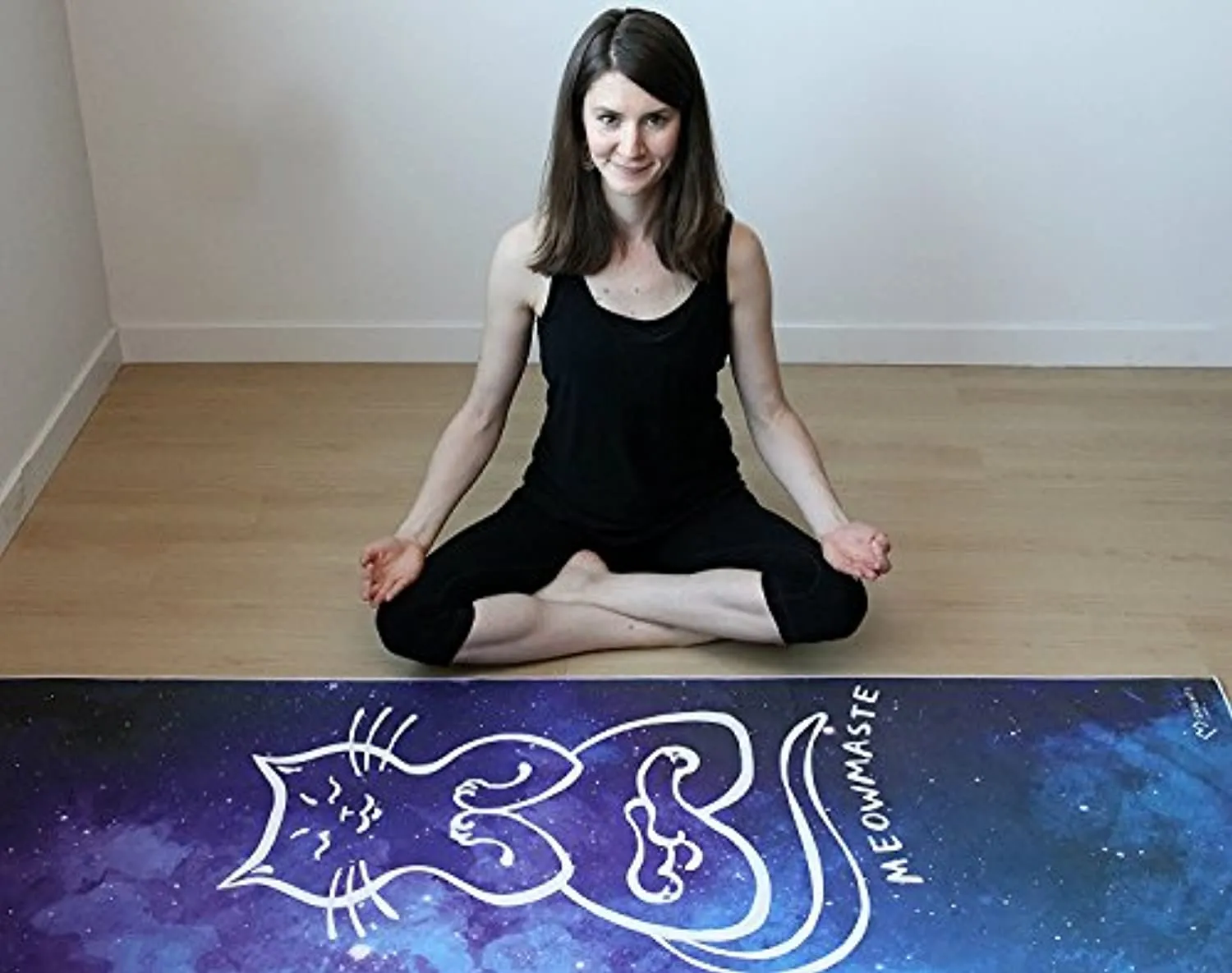 Shanti Love Meowmaste toalla de yoga súper suave y lujosa gamuza de microfibra para Tapete de yoga caliente | absorbente de sudor, antideslizante y lavable a máquina