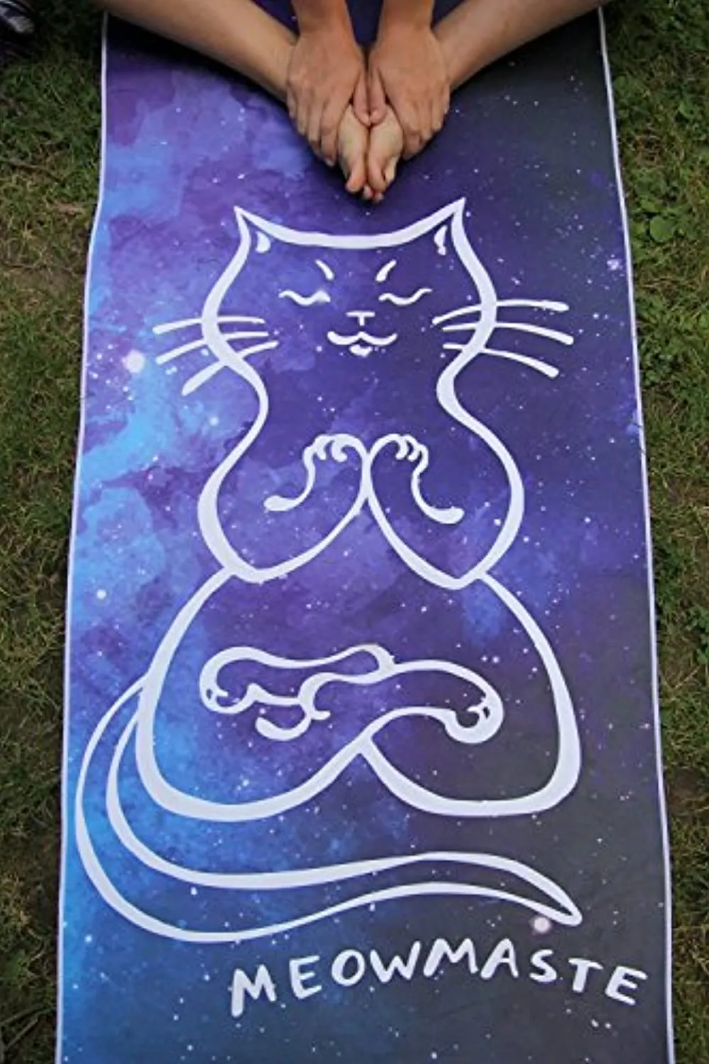 Shanti Love Meowmaste toalla de yoga súper suave y lujosa gamuza de microfibra para Tapete de yoga caliente | absorbente de sudor, antideslizante y lavable a máquina