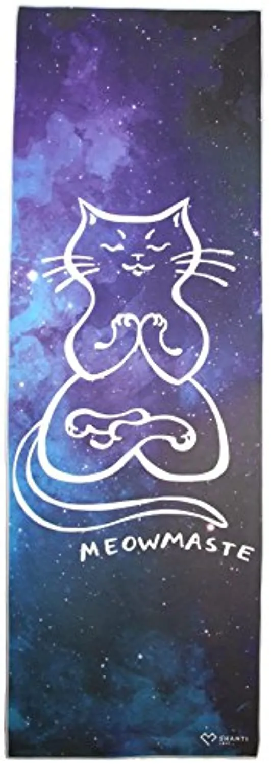 Shanti Love Meowmaste toalla de yoga súper suave y lujosa gamuza de microfibra para Tapete de yoga caliente | absorbente de sudor, antideslizante y lavable a máquina