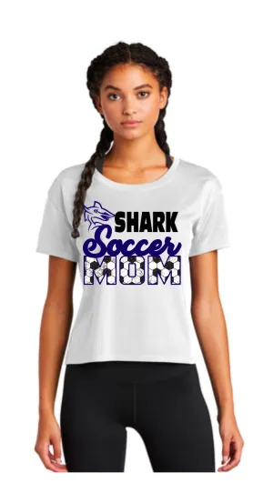 Shark Mom Dry Fit Short Sleeve Crop