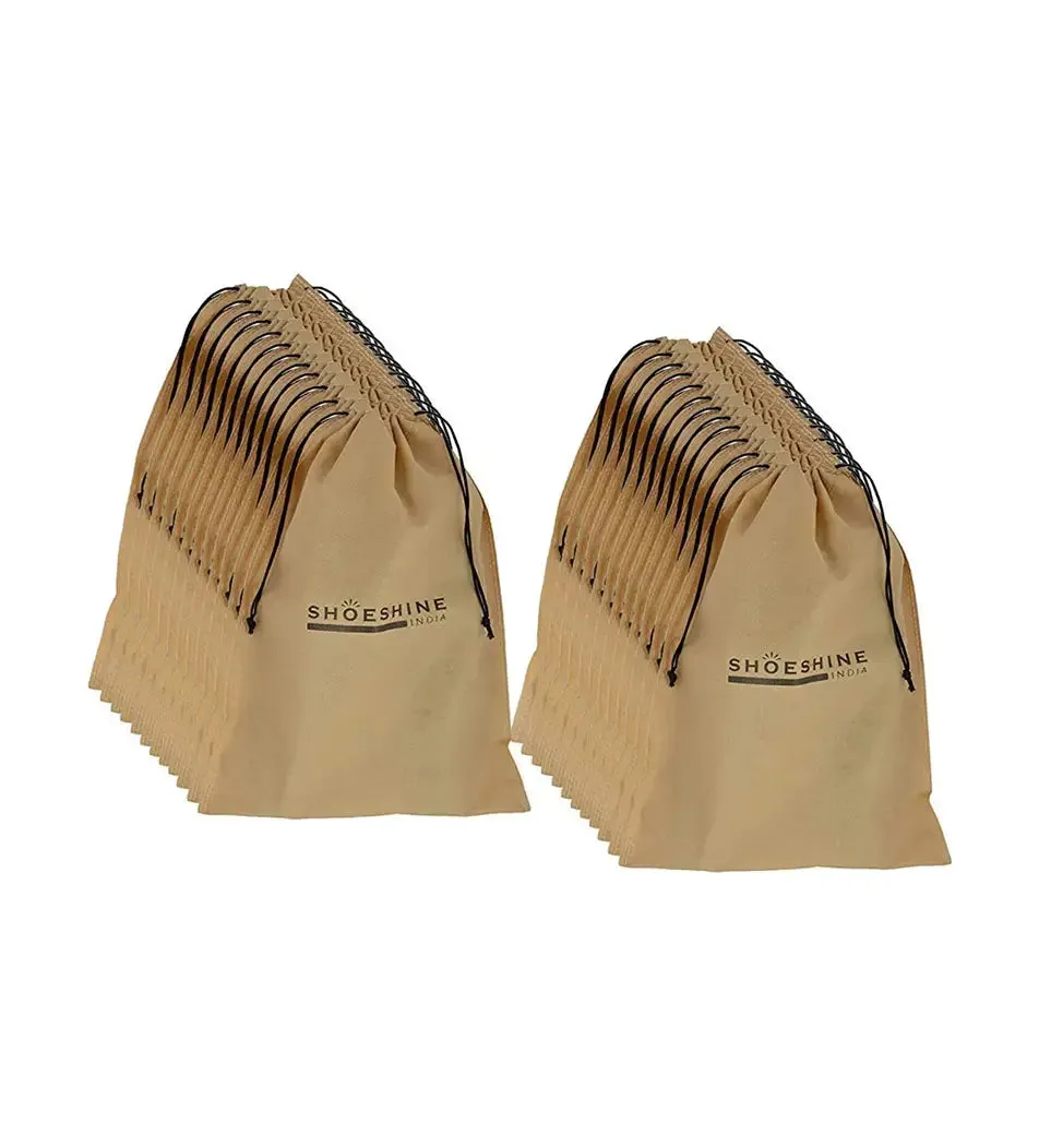 SHOESHINE Shoe Bag (Pack of 6) Shoe Storage bag for home & travel - Black